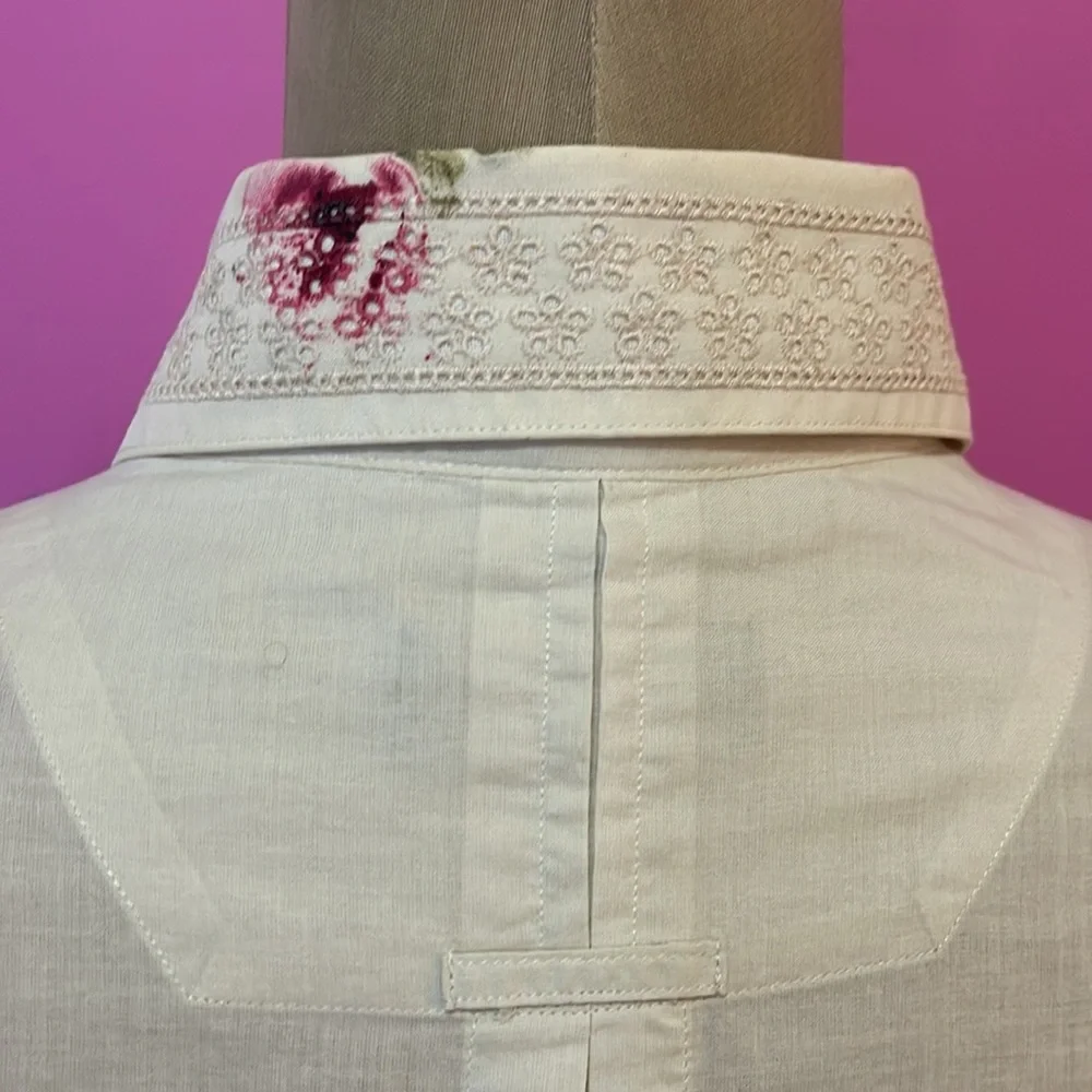 Ben Sherman Cream Red Roses FLoral Shirt_7